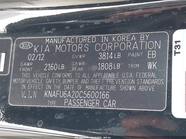 Продажа на аукционе авто 2012 Kia Forte Koup Ex, vin: KNAFU6A20C5600166, номер лота: 44845298
