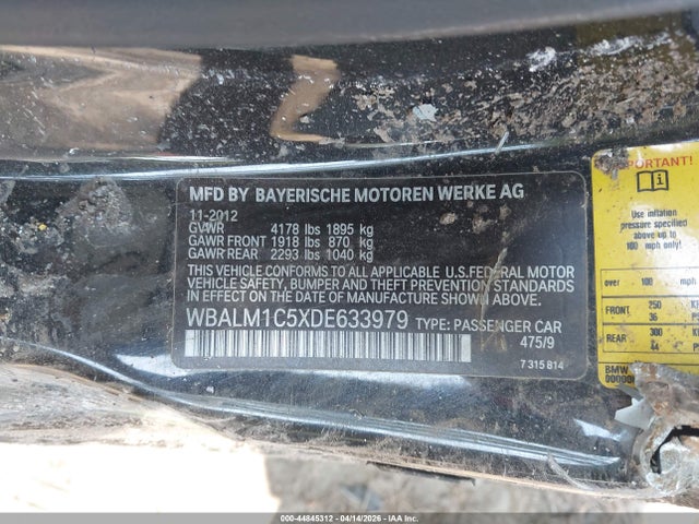Продаж на аукціоні авто 2013 Bmw Z4 Sdrive35is, vin: WBALM1C5XDE633979, номер лоту: 44845312