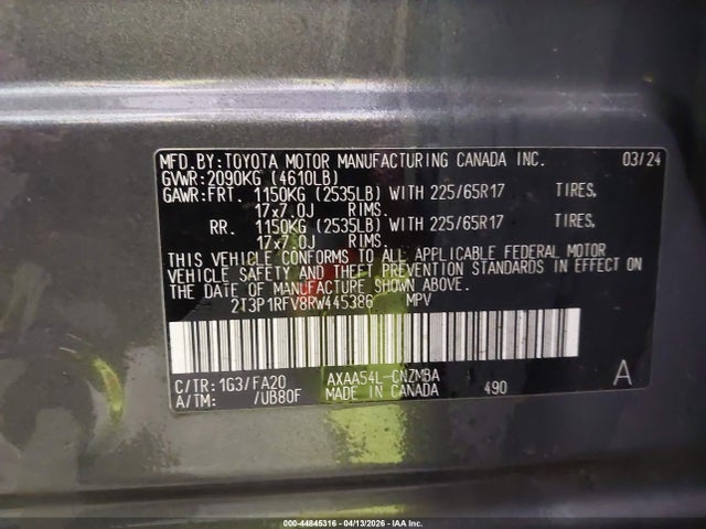 Toyota Rav4 Xle 2024 2T3P1RFV8RW445386 Image 9
