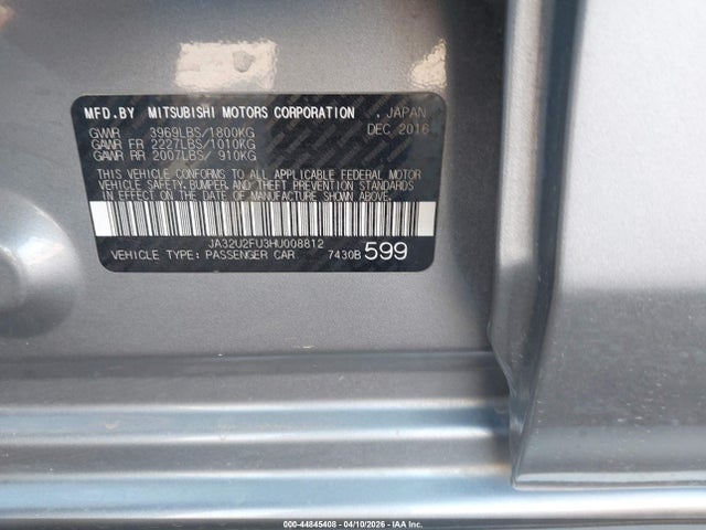 Mitsubishi Lancer Es/le 2017 JA32U2FU3HU008812 Image 9