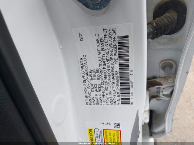 Продажа на аукционе авто 2022 Honda Civic Sport, vin: 19XFL2H86NE006763, номер лота: 44845437