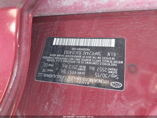 5NPE24AF3GH314183 Hyundai SONATA SE