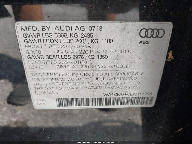 2014 AUDI Q5 WA1CFAFP0EA017298 Photo 8