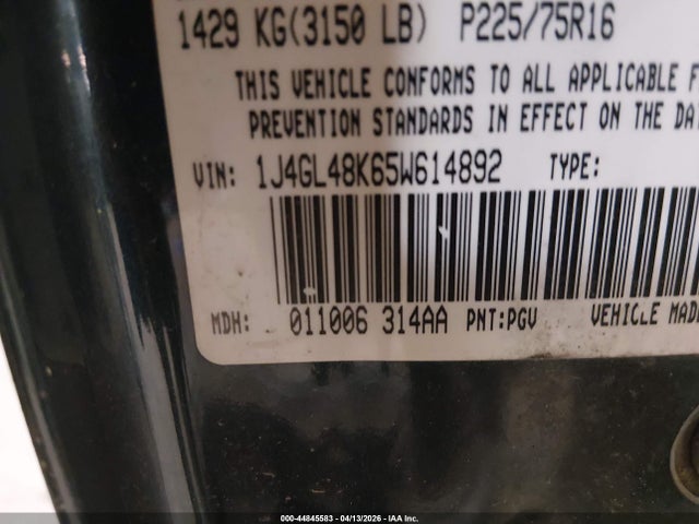 2005 JEEP LIBERTY 1J4GL48K65W614892 Photo 8