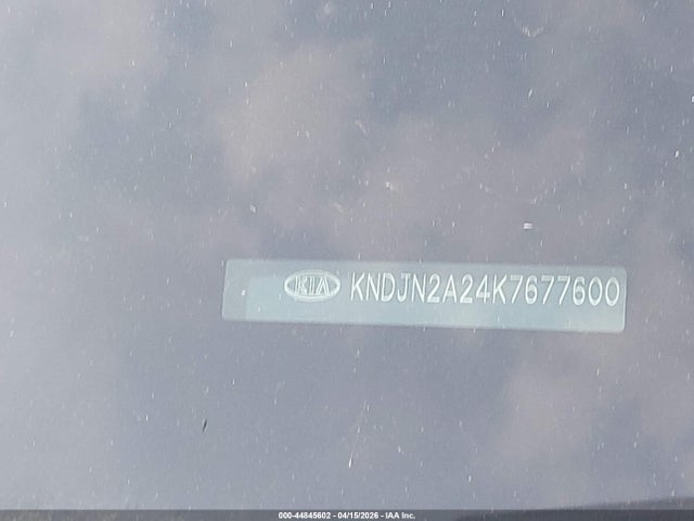 44845602 :رقم المزاد ، KNDJN2A24K7677600 vin ، 2019 Kia Soul مزاد بيع