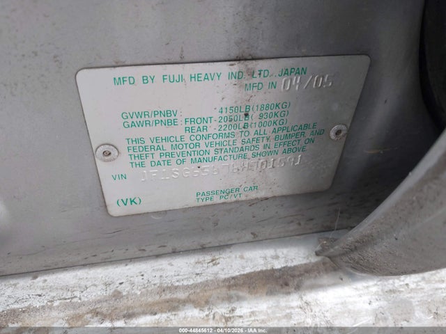 2006 Subaru Forester 2.5x მანქანა იყიდება აუქციონზე, vin: JF1SG65676H701591, აუქციონის ნომერი: 44845612