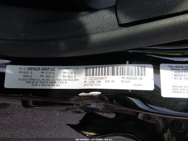 Продаж на аукціоні авто 2015 Chrysler 200 C, vin: 1C3CCCEG3FN540177, номер лоту: 44845621
