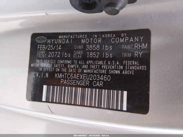 2014 HYUNDAI VELOSTER KMHTC6AEXEU203460 Photo 8