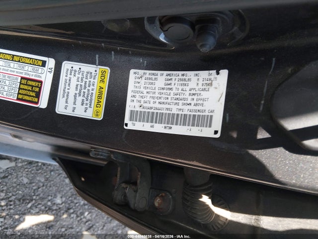44845638 :رقم المزاد ، 19UUA8F29AA017852 vin ، 2010 Acura Tl 3.5 مزاد بيع