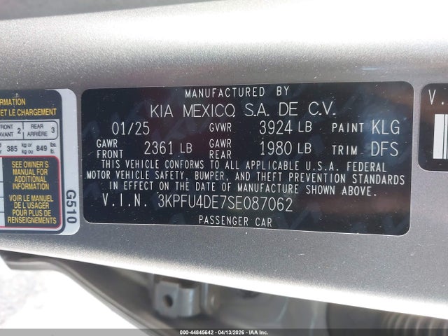 KIA K4 Ex 2025 3KPFU4DE7SE087062 Image 9