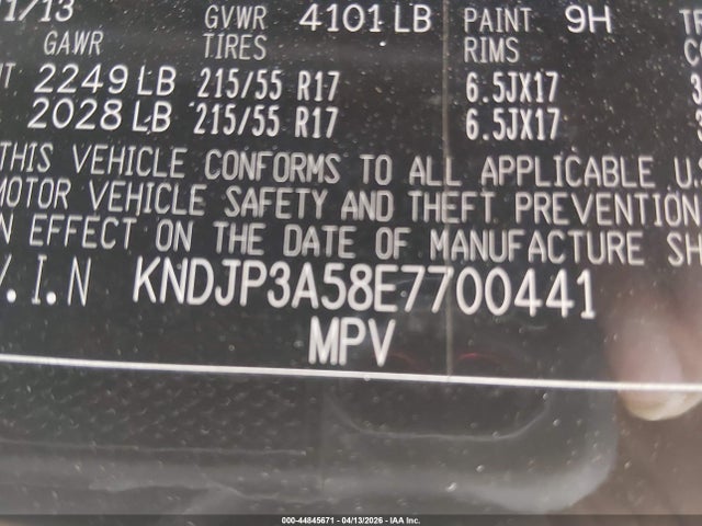 KNDJP3A58E7700441 KIA SOUL +