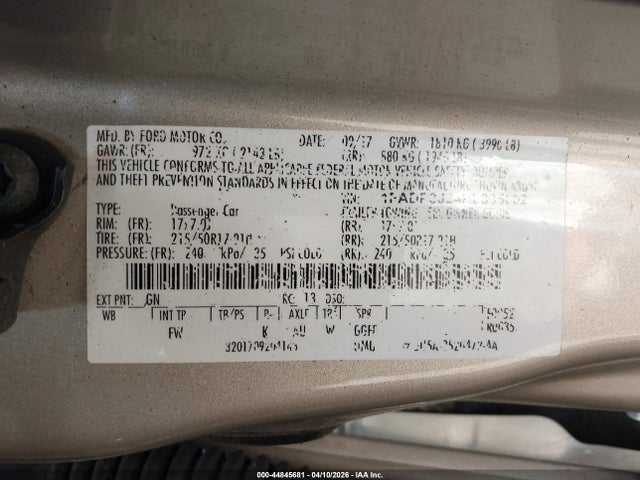 Aukcja sprzedaży 2017 Ford Focus Titanium, vin: 1FADP3J24HL335602, numer aukcji: 44845681