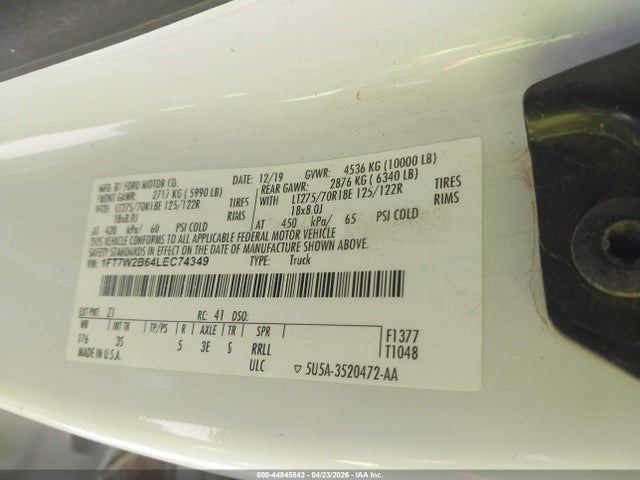 Ford F-250 Xlt 2020 1FT7W2B64LEC74349 Image 9