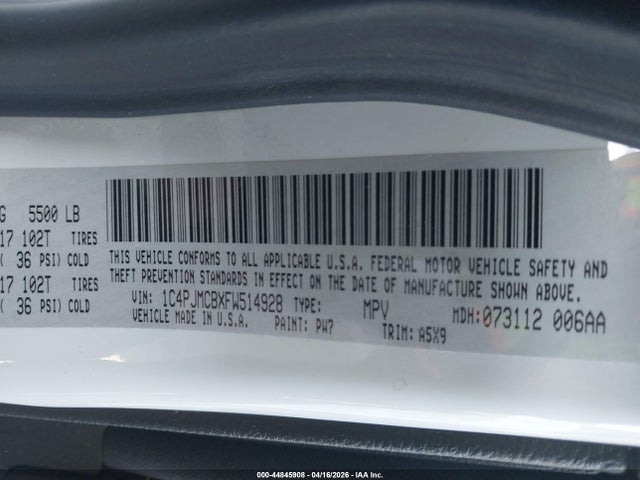 Jeep Cherokee Latitude 2015 1C4PJMCBXFW514928 Image 9