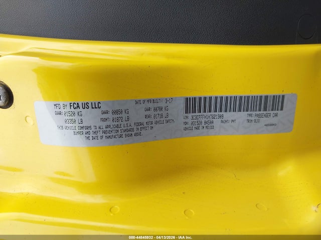Fiat 500 ABARTH 2017 3C3CFFFH1HT621309 Image 9