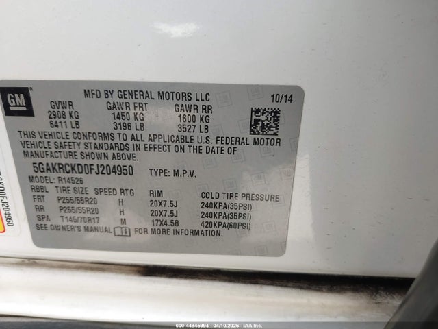 5GAKRCKD0FJ204950 Buick Enclave Premium