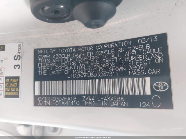 2013 TOYOTA PRIUS V JTDZN3EU8D3247311 Photo 8