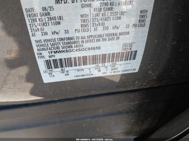 1FMWK8GC4SGC95659 Ford Explorer St