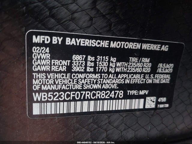 WB523CF07RCR82478 BMW Ix Xdrive50