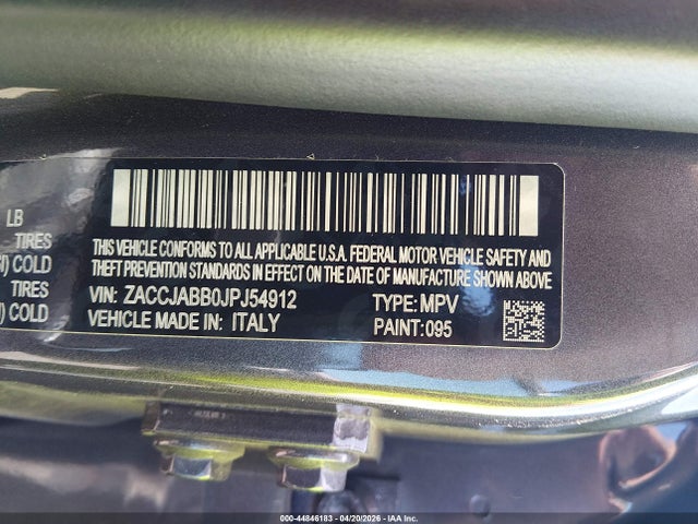 Aukcja sprzedaży 2018 Jeep Renegade Latitude Fwd, vin: ZACCJABB0JPJ54912, numer aukcji: 44846183