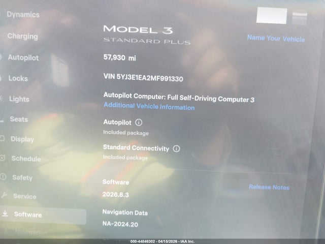 Продаж на аукціоні авто 2021 Tesla Model 3 Standard Range Plus Rear-wheel Drive, vin: 5YJ3E1EA2MF991330, номер лоту: 44846302