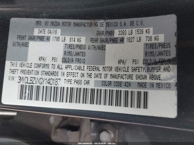 Scion IA 2016 3MYDLBZVXGY140187 Image 9
