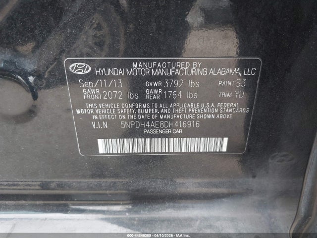 2013 HYUNDAI ELANTRA 5NPDH4AE8DH416916 Photo 8