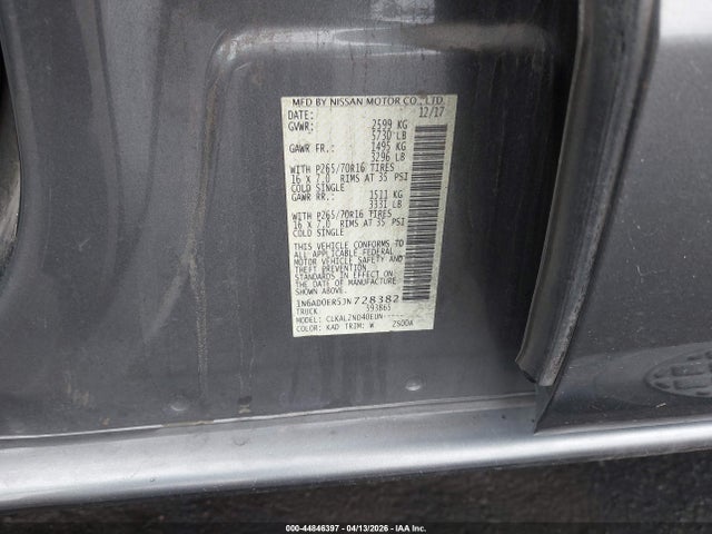 1N6AD0ER5JN728382 Nissan Frontier Sv