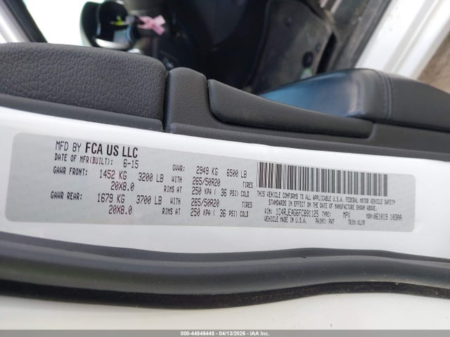 1C4RJEAG6FC891125 Jeep Grand Cherokee Altitude