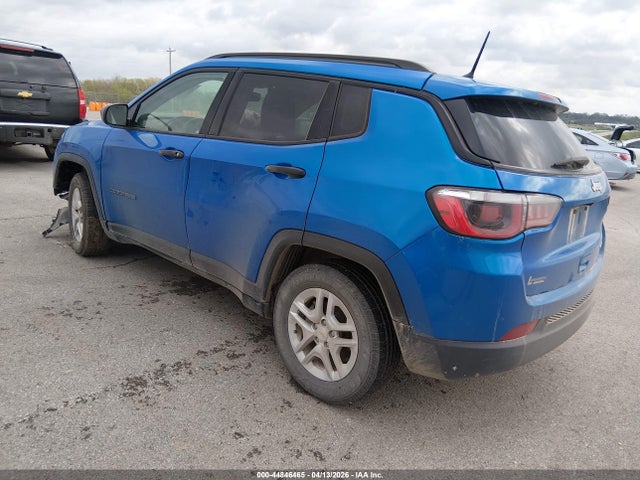 2018 Jeep Compass Sport Fwd მანქანა იყიდება აუქციონზე, vin: 3C4NJCAB6JT124587, აუქციონის ნომერი: 44846465
