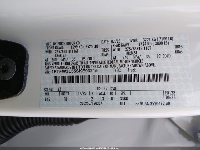 Ford F-150 Xlt 2025 1FTFW3L55SKE93215 Image 9