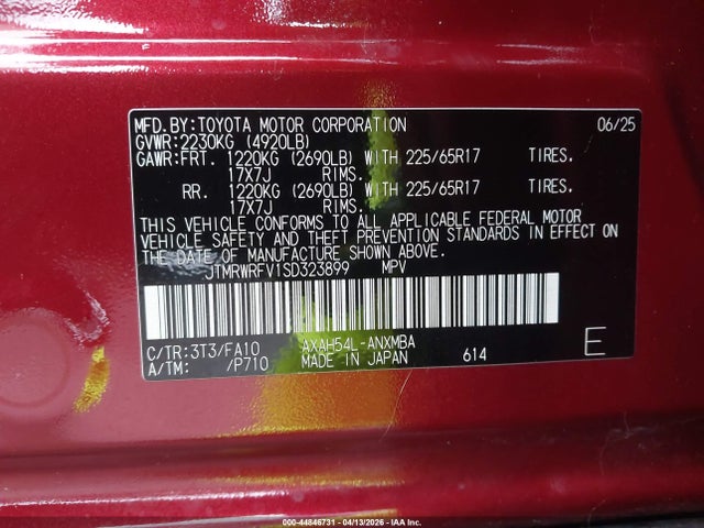 JTMRWRFV1SD323899 Toyota Rav4 Hybrid Xle