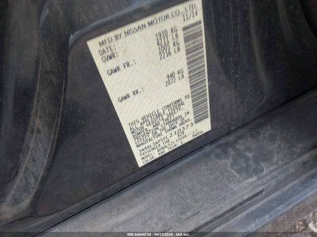 44846734 :رقم المزاد ، 1N4AL3AP5FC210373 vin ، 2015 Nissan Altima 2.5 S مزاد بيع