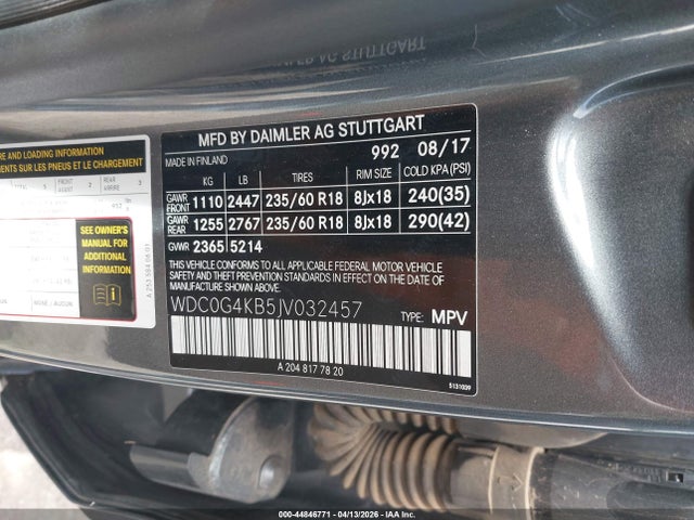 Auction sale of the 2018 Mercedes-benz Glc 300 4matic, vin: WDC0G4KB5JV032457, lot number: 44846771