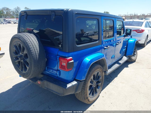 2022 Jeep Wrangler 4xe Unlimited Sahara 4x4 მანქანა იყიდება აუქციონზე, vin: 1C4JJXP68NW277925, აუქციონის ნომერი: 44846848