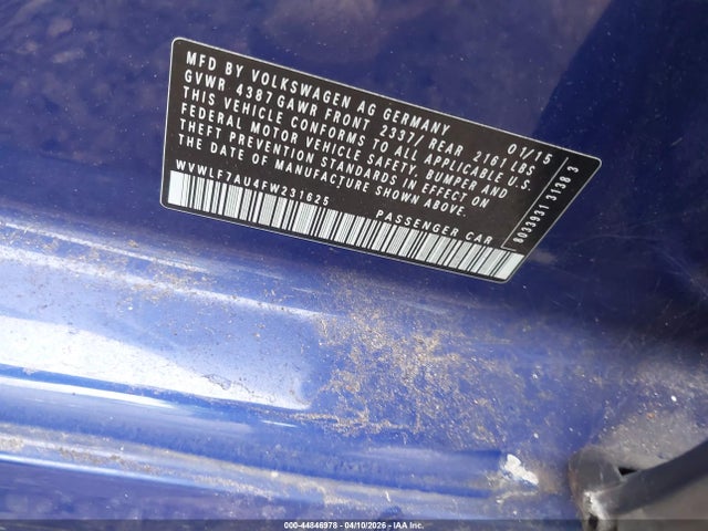 Продаж на аукціоні авто 2015 Volkswagen Golf R 4-door, vin: WVWLF7AU4FW231625, номер лоту: 44846978
