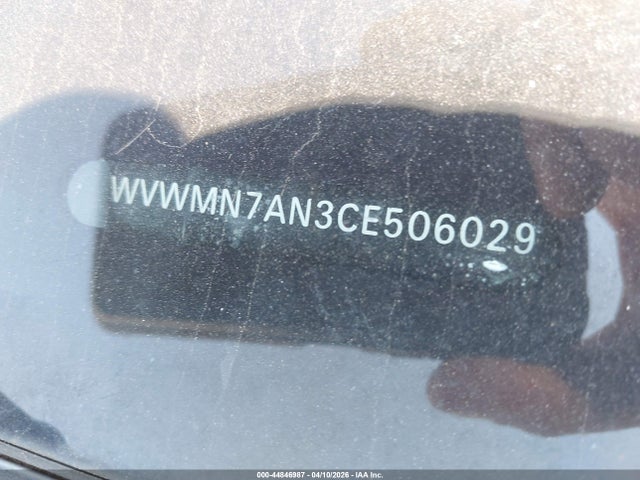2012 Volkswagen Cc Sport მანქანა იყიდება აუქციონზე, vin: WVWMN7AN3CE506029, აუქციონის ნომერი: 44846987