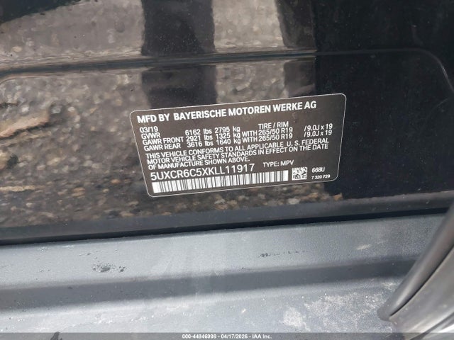 Продажа на аукционе авто 2019 Bmw X5 Xdrive40i, vin: 5UXCR6C5XKLL11917, номер лота: 44846998