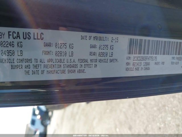 Dodge Challenger Sxt Plus 2015 2C3CDZBG5FH775175 Image 9
