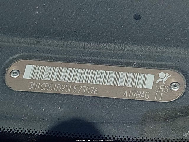 44847156 :رقم المزاد ، 3N1CB51D95L573076 vin ، 2005 Nissan Sentra 1.8s مزاد بيع