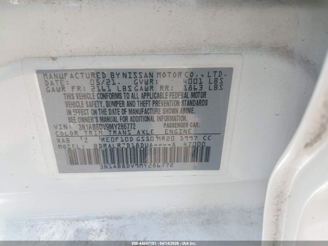Nissan Sentra Sr Xtronic Cvt 2021 3N1AB8DV9MY286772 Image 9