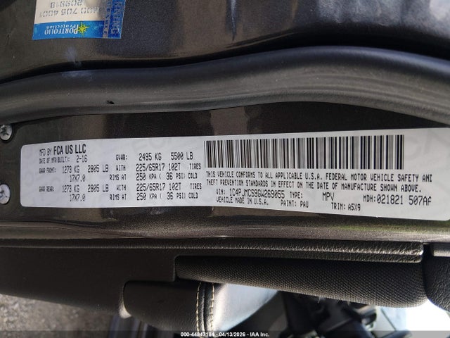1C4PJMCS9GW269055 Jeep Cherokee Latitude