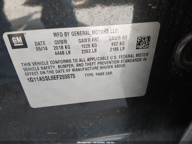 1G11A5SL8EF293875 Chevrolet Malibu 1fl