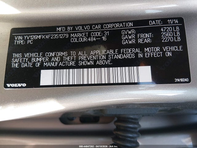 2015 VOLVO S60 YV126MFK4F2351279 Photo 8