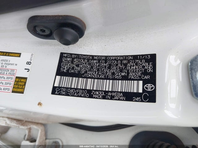 JTDKN3DU6E1761965 Toyota Prius