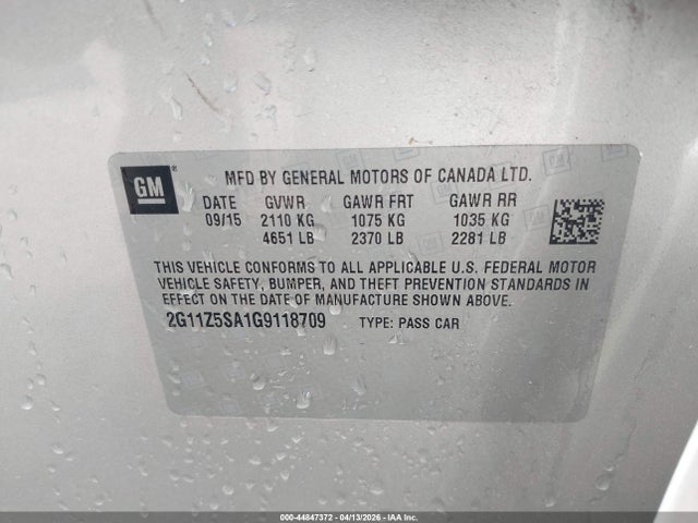 2G11Z5SA1G9118709 Chevrolet IMPALA LS