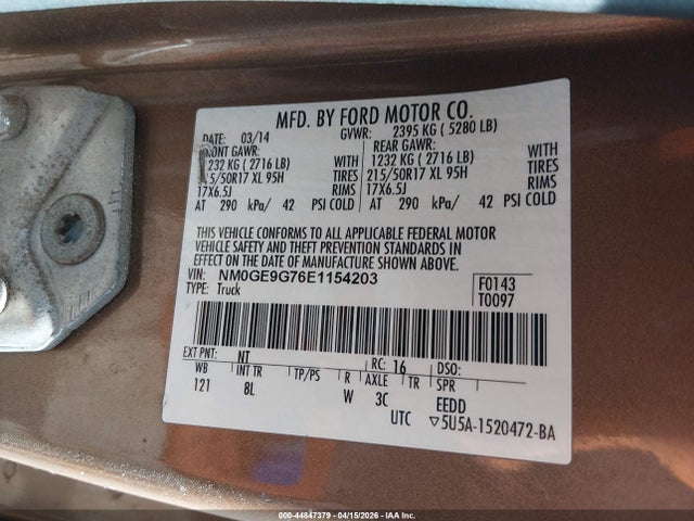Ford Transit Connect Titanium 2014 NM0GE9G76E1154203 Image 9