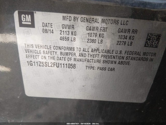 2015 CHEVROLET IMPALA 1G11Z5SL2FU111058 Photo 8