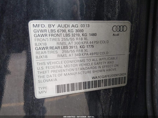 2013 AUDI Q7 WA1CGAFE2DD012628 Photo 8