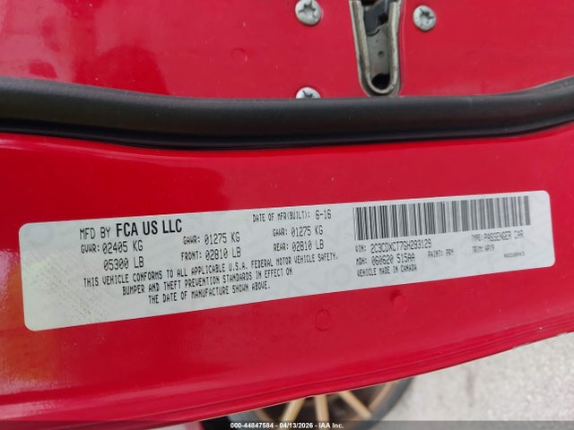 2016 Dodge Charger R/t მანქანა იყიდება აუქციონზე, vin: 2C3CDXCT7GH293129, აუქციონის ნომერი: 44847584